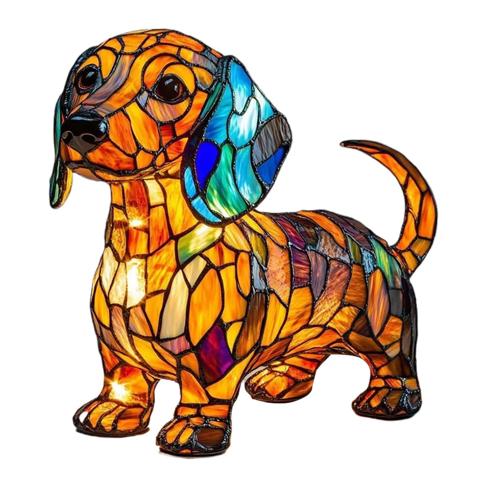 Resin Dog Series Night Light Cute Pet Dog Themed LED Table Lamp