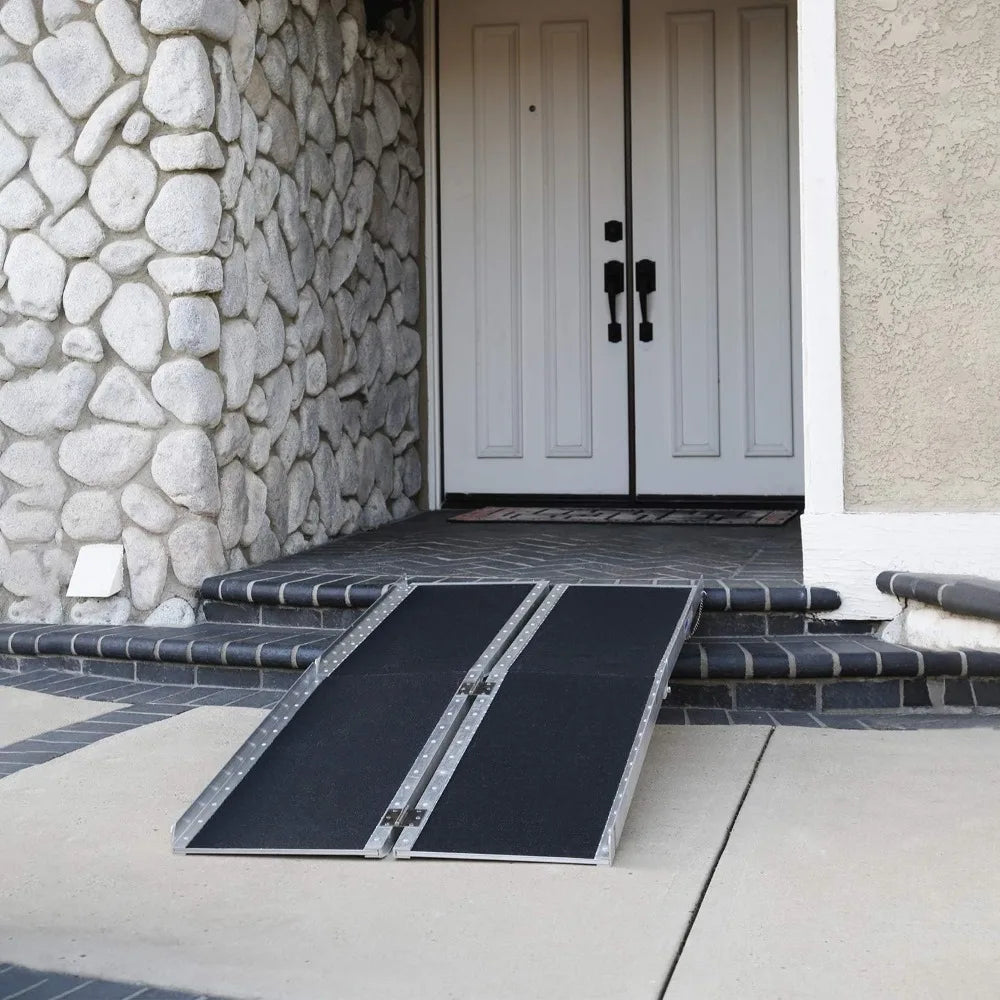 Extra Wide Non-Skid Aluminum Wheelchair Scooter Loading Ramp 6FT Portable