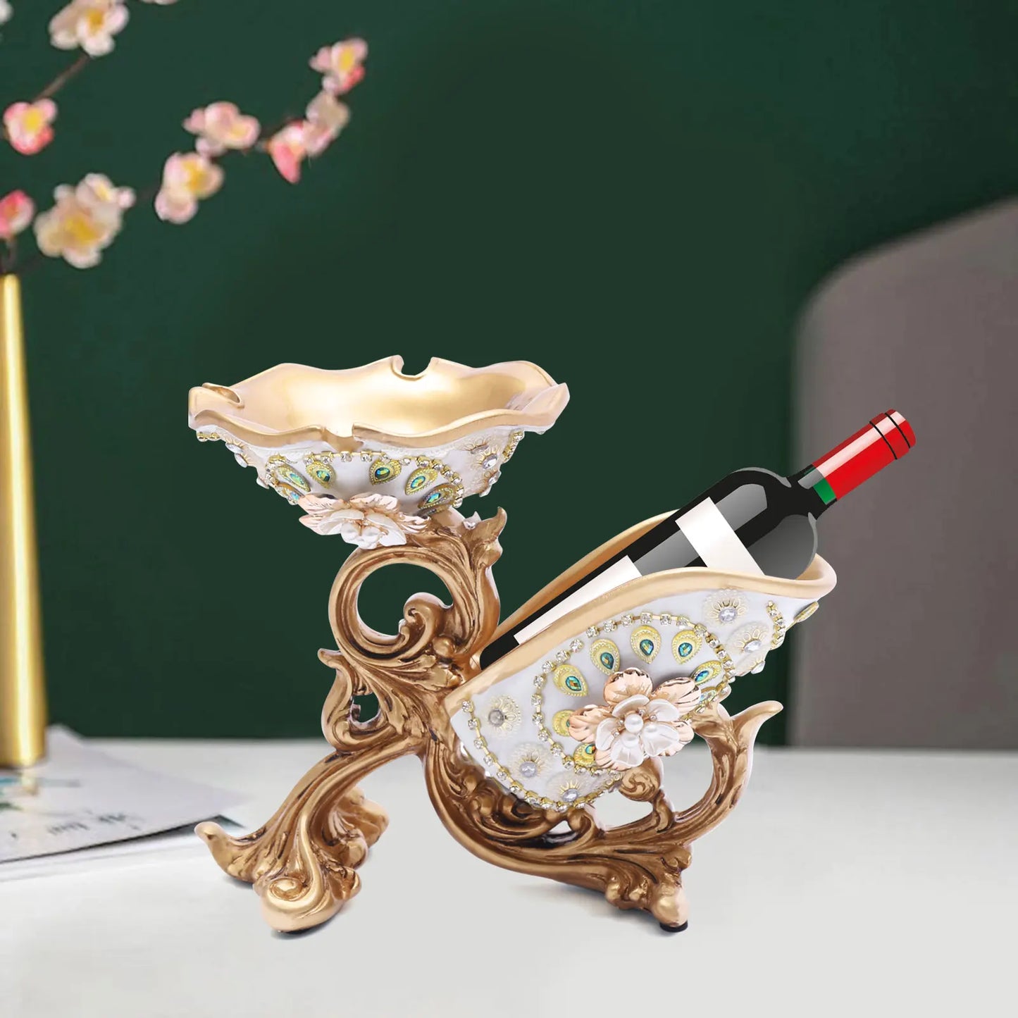 Stylish Multi-Functional Wine Holder Rack for Goblets and Dried Fruits