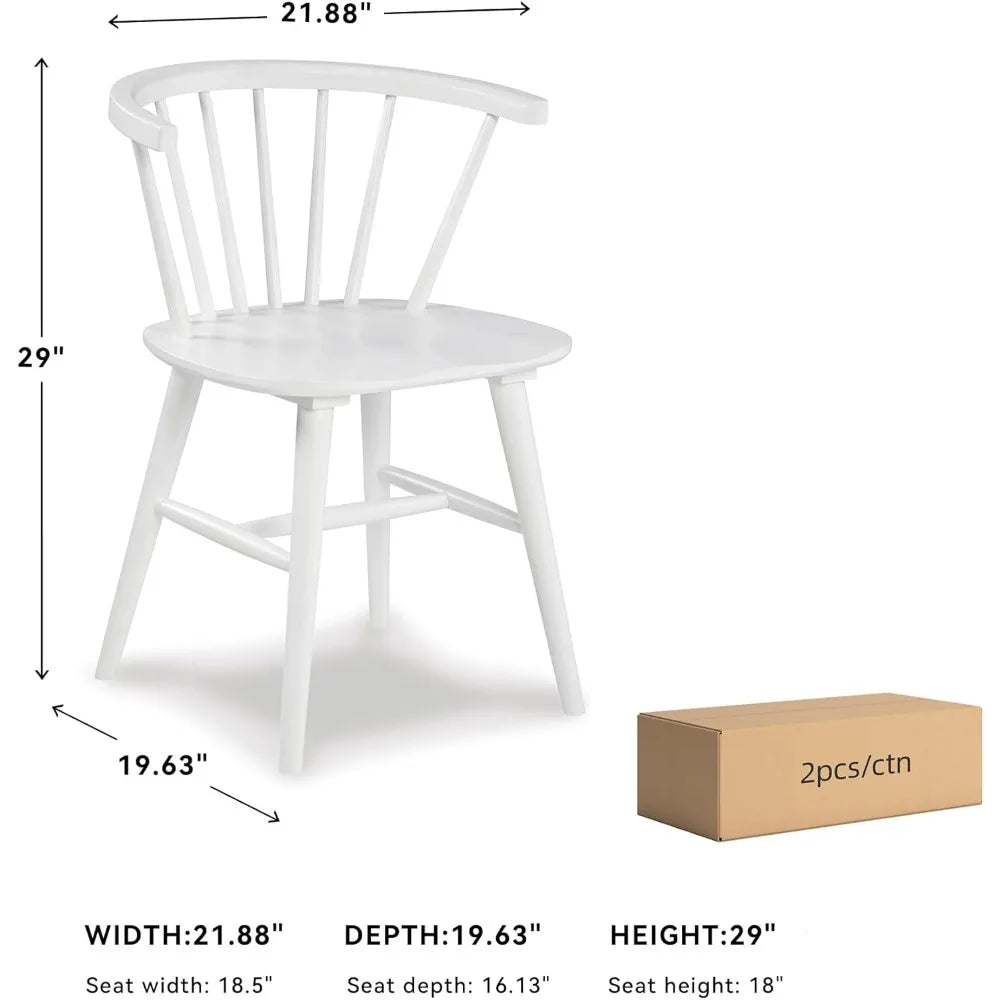 Grannen Modern Spindle Back Dining Chair Set of 2 for Home Decor