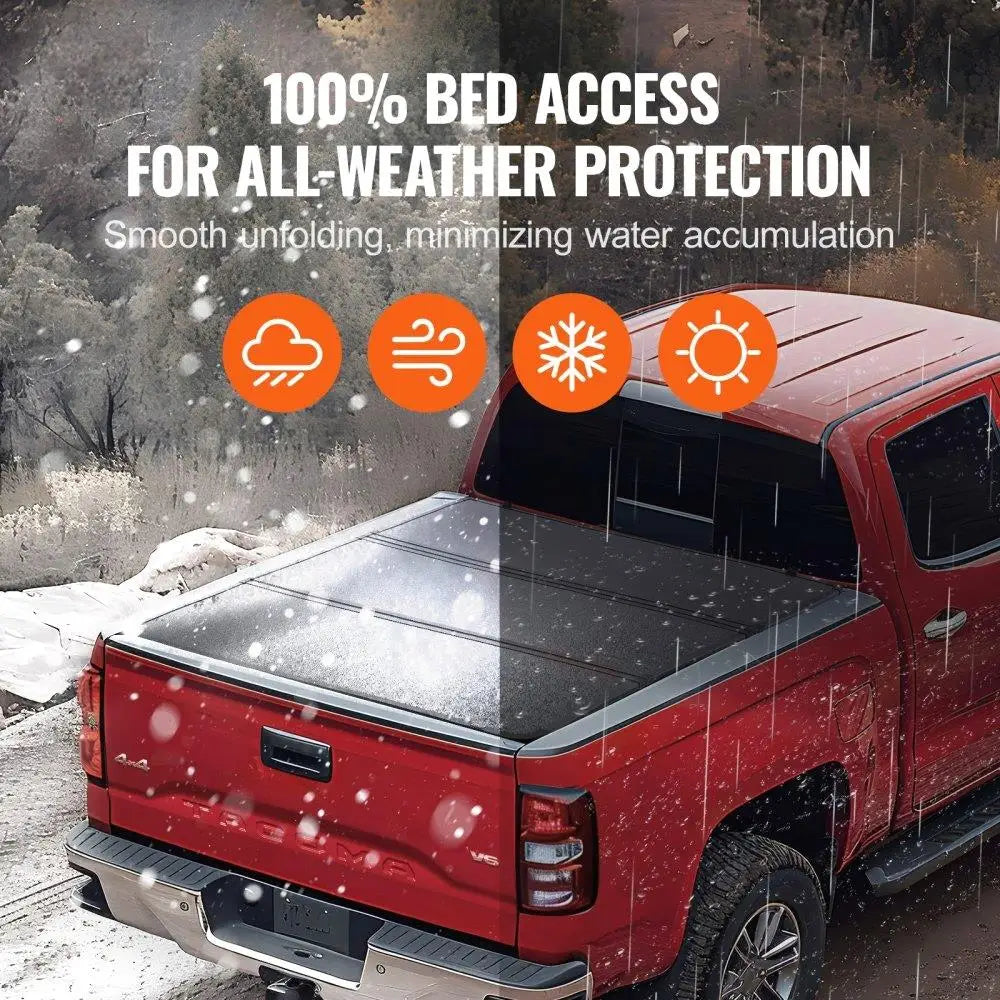 Tri-Fold Truck Bed Tonneau Cover for 2016-2023 Toyota Tacoma 5FT