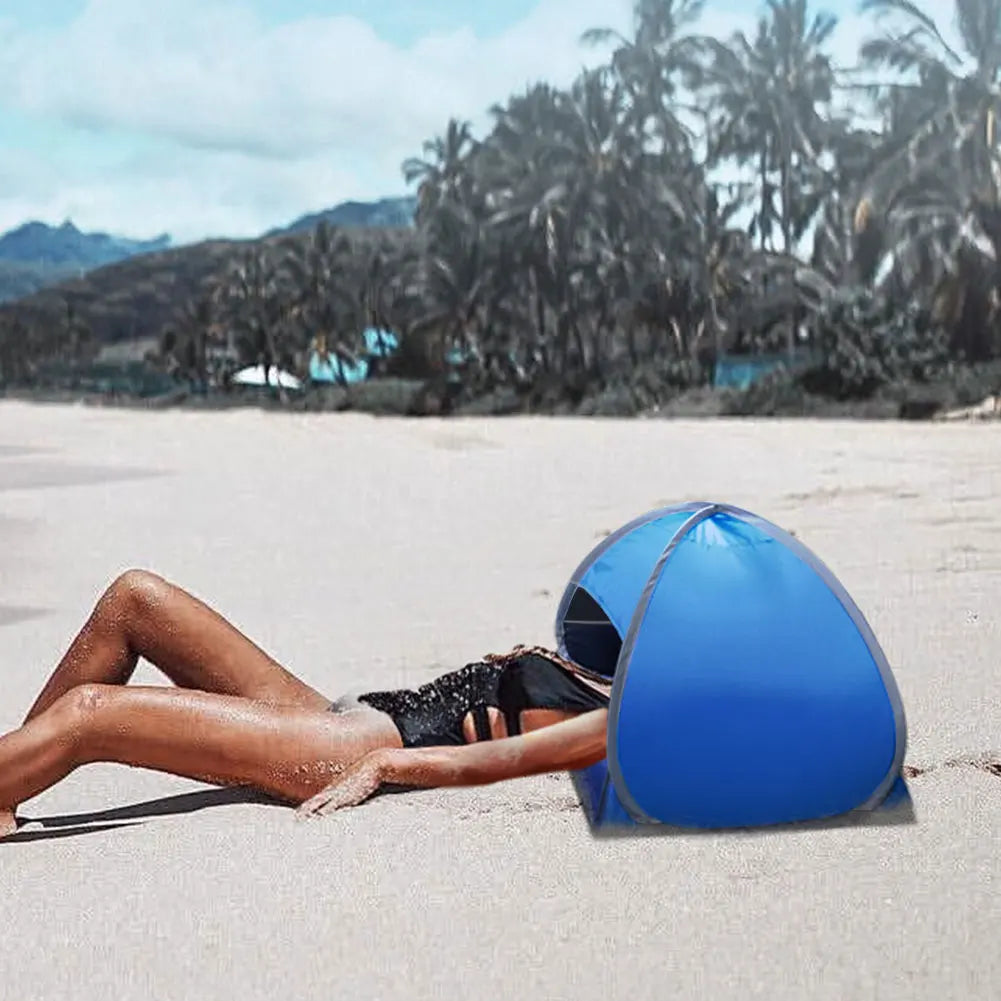 Beach Headrest Sunshade Tent Portable Automatic Camping Shelter for Kids Adults