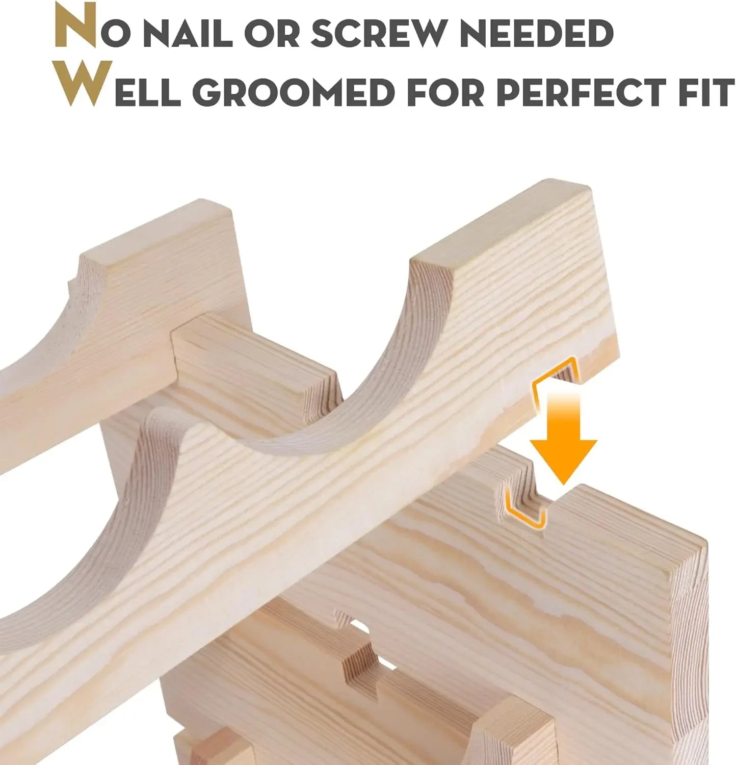 Stackable Modular Wooden Wine Rack Freestanding Wine Holder Display