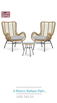 Griffith 3-Piece Metal Bistro Set Outdoor Patio Furniture Retro Design