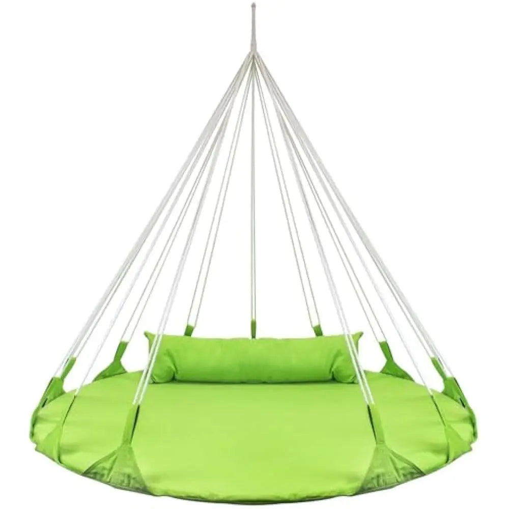 Stylish 56" Hanging Swing Hammock Daybed Saucer Lounger Chair with Pillow
