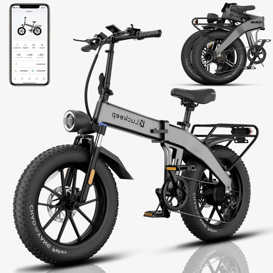 Folding Electric Bicycle Luckeep X1 1500W 60Mile 28Mph for Adults