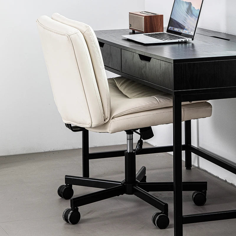 Ljustra Large Swivel Armless Home Office Desk Chair Ergonomic Comfort