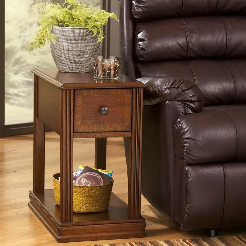 Ljustra Traditional Wooden Chair Side End Table for Living Room