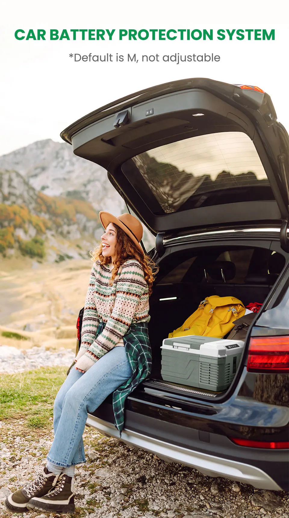 Ljustra 9L Portable Refrigerator 12V 24V Mini Freezer for Camping Outdoor