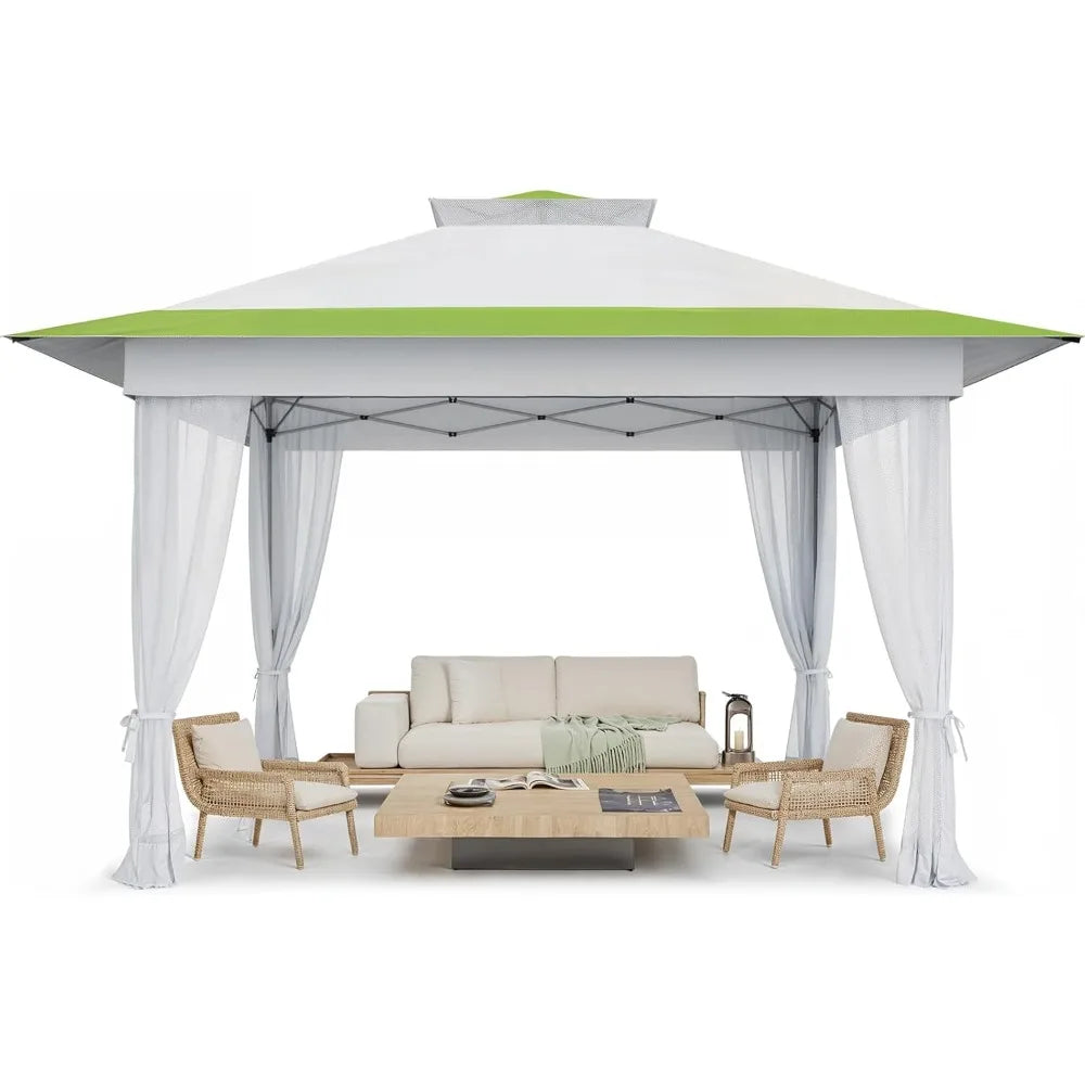 Amada Pop Up Gazebo Outdoor Canopy Tent with Mosquito Netting
