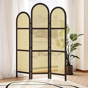Ljustra Pine Wood Room Divider Folding Privacy Screen Freestanding 5.6 Ft