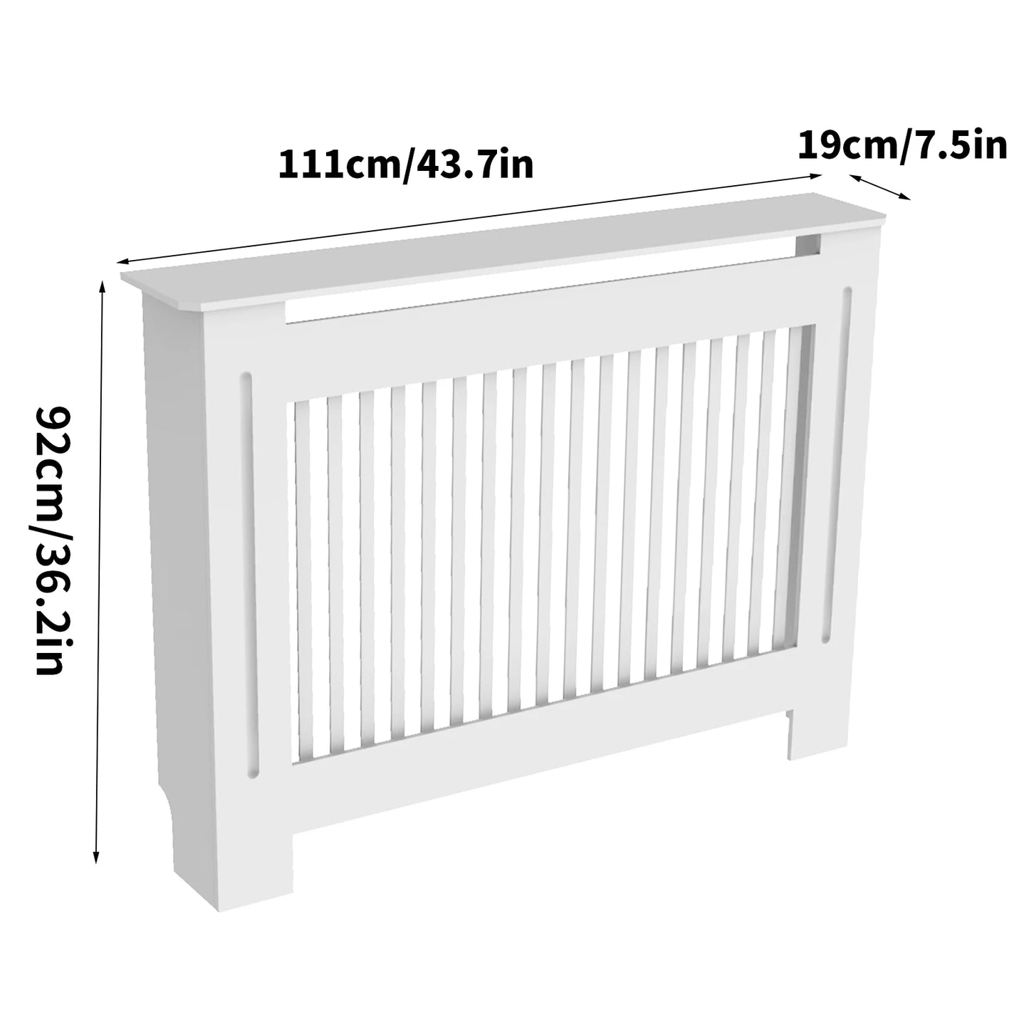 Large 36 Inch Radiator Cover Cabinet MDF Horizontal Vertical Modern Furniture