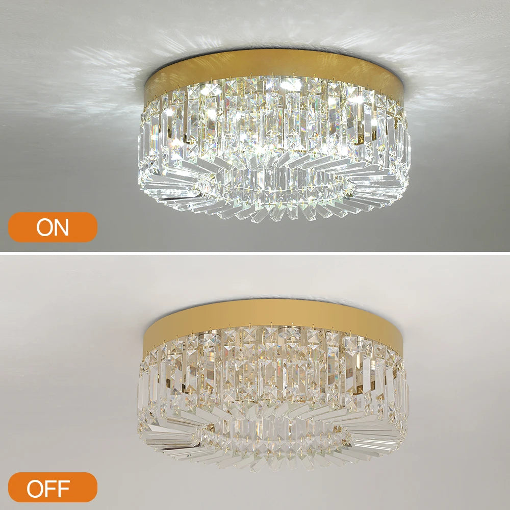 Luxury Crystal Ceiling Lamp Modern Chandelier Nordic Home Decor LED