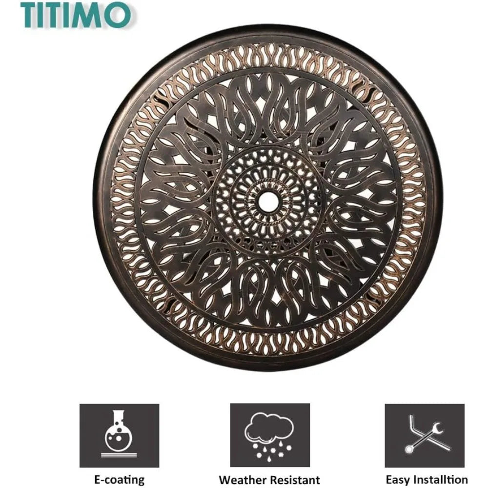 Ljustra 3 Piece Patio Dining Set All-Weather Outdoor Furniture