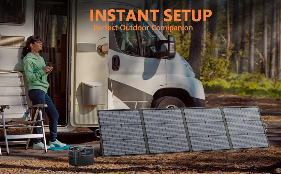 Ljustra 400W Portable Solar Panel Foldable Outdoor Activities IP67 Waterproof