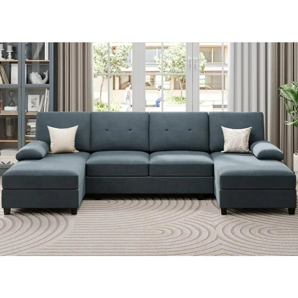 Sectional Sofa U-Shaped Couch for Living Room Furniture Set Clearance