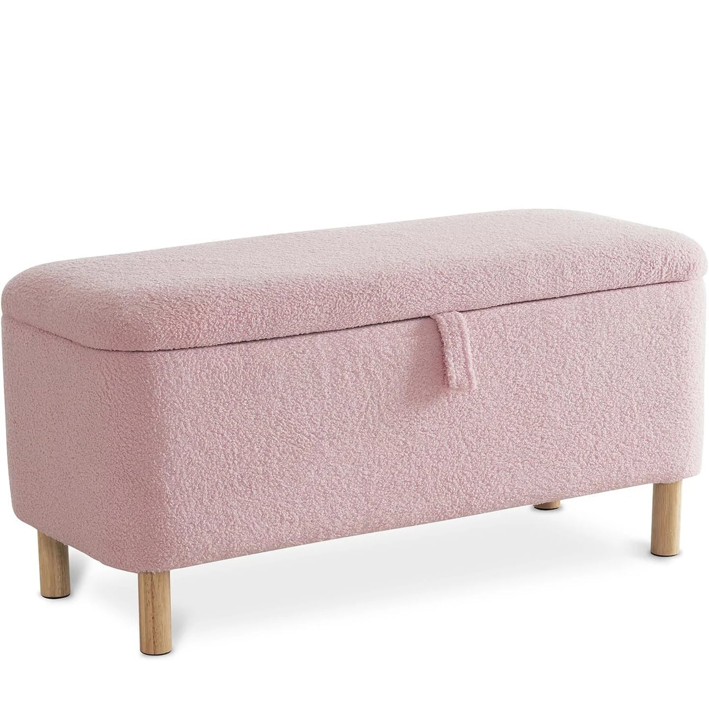 Boucle Storage Ottoman Bench for Bedroom Entryway Home Decor