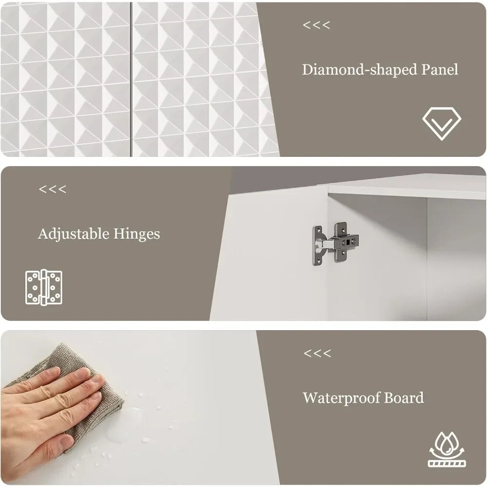 Ljustra 54.45 Inch Buffet Cabinet Large Sideboard Storage Kitchen Organizer