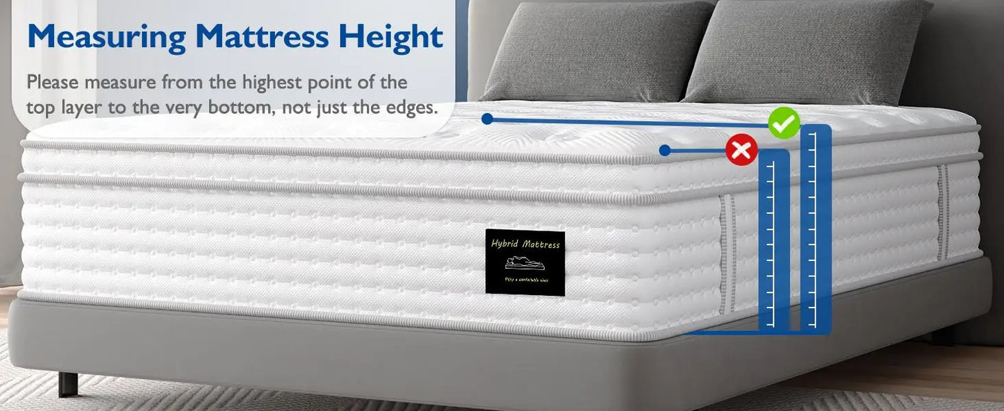 Ljustra Hybrid Mattress Full King Queen Size Gel Memory Foam Innerspring