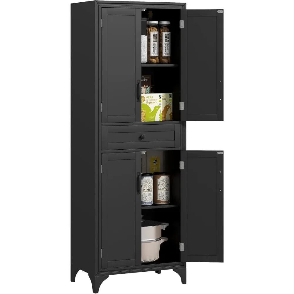 67 Inch Tall Freestanding Kitchen Pantry Cabinet with Adjustable Shelves