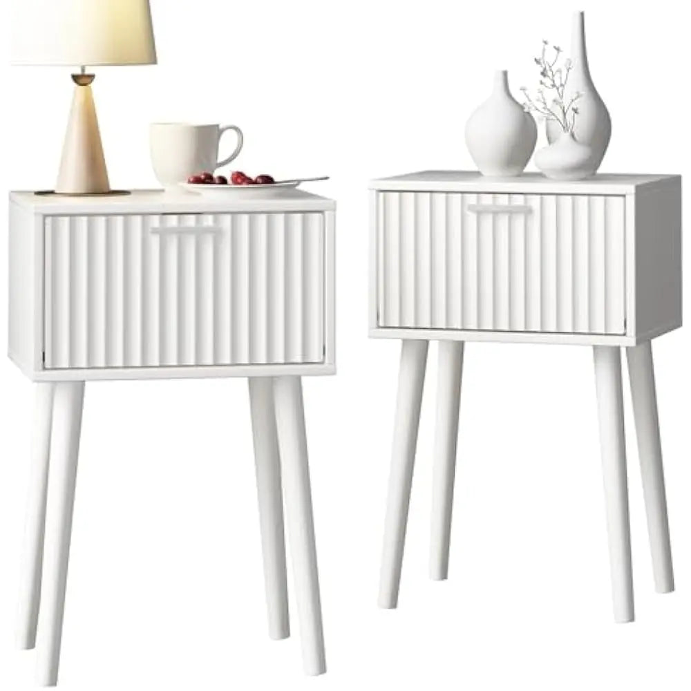 Nightstands Set of 2 Small Side Tables End Tables for Bedroom Storage