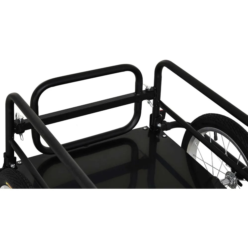 Bike Cargo Trailer Foldable Heavy Duty Universal Hitch Bicycle Wagon