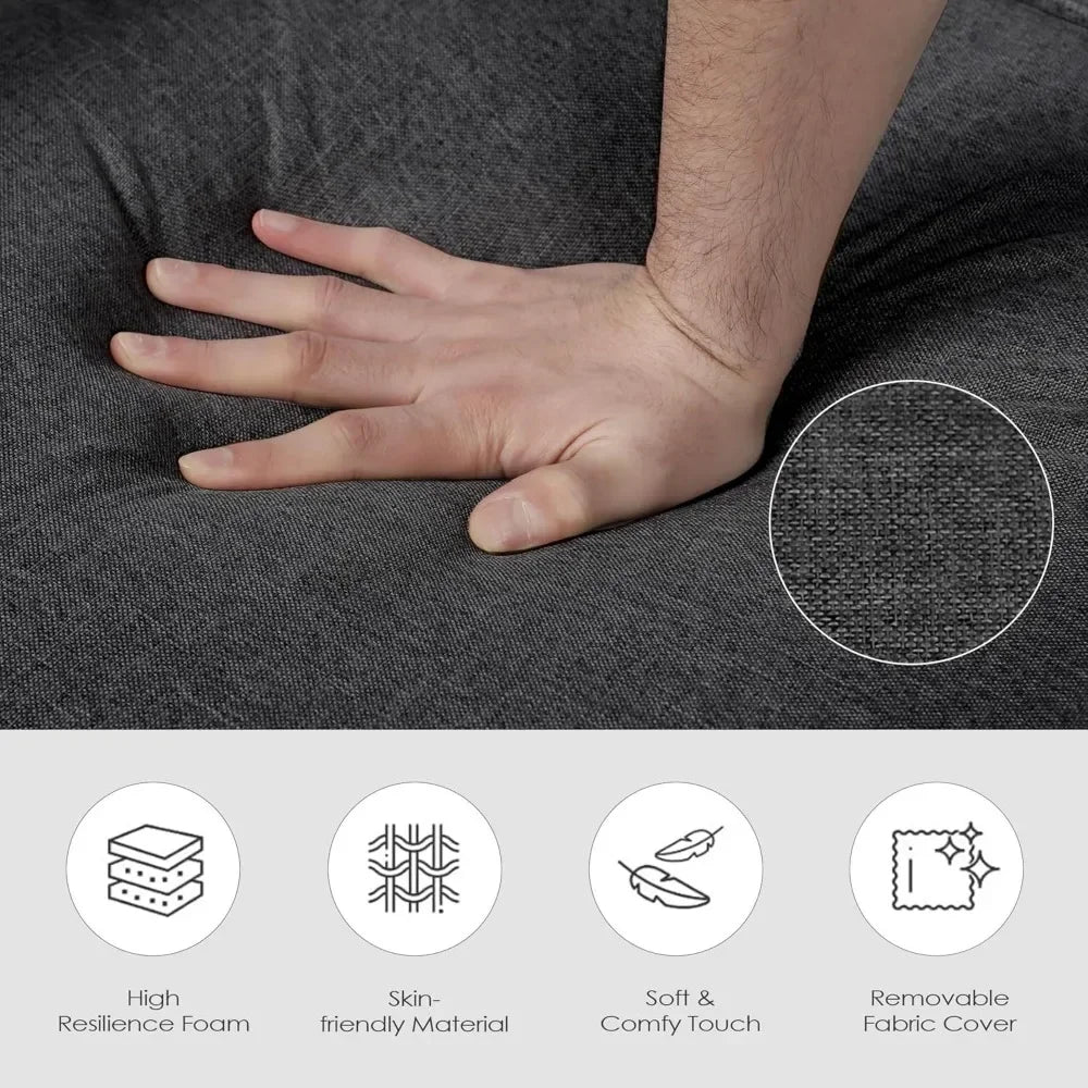 Ljustra Comfy 5-in-1 Sleep Chair Bed Convertible Sofa for Adults