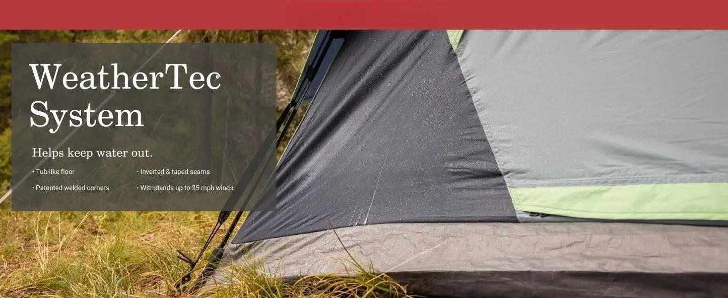 8-Person Family Camping Tent Weatherproof Easy Setup Airbeds