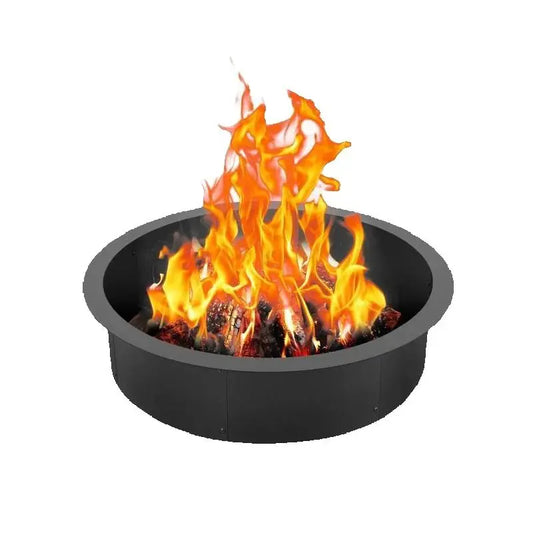 Heavy Duty Fire Pit Ring Durable Carbon Steel Fire Pit Insert Outdoor