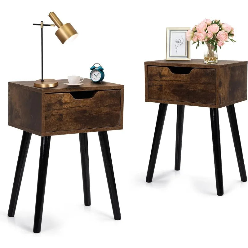 Ljustra Set of 2 Retro Nightstands Mid-Century Modern Furniture