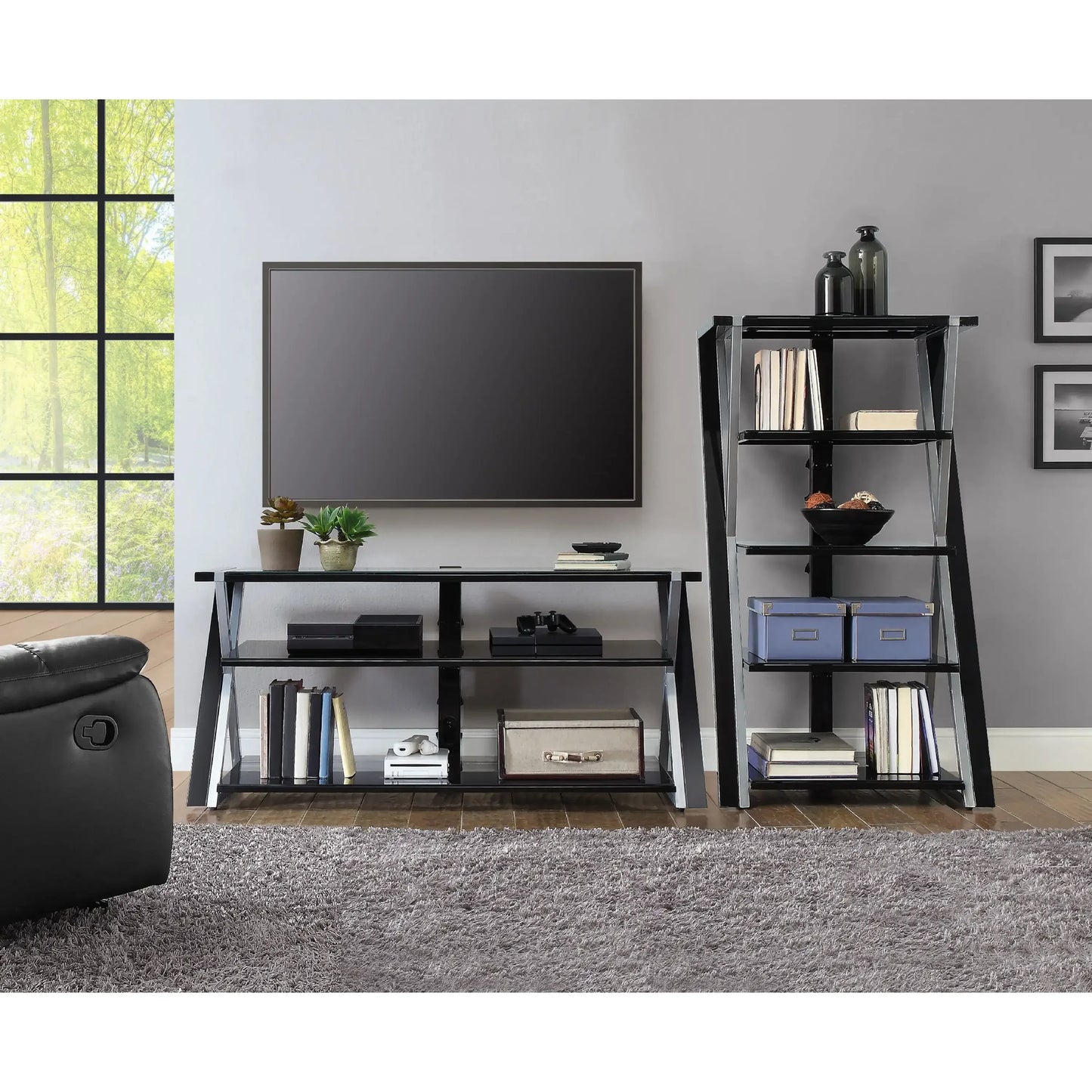 3-in-1 Television Stand for TVs up to 70 Inch Modern Design