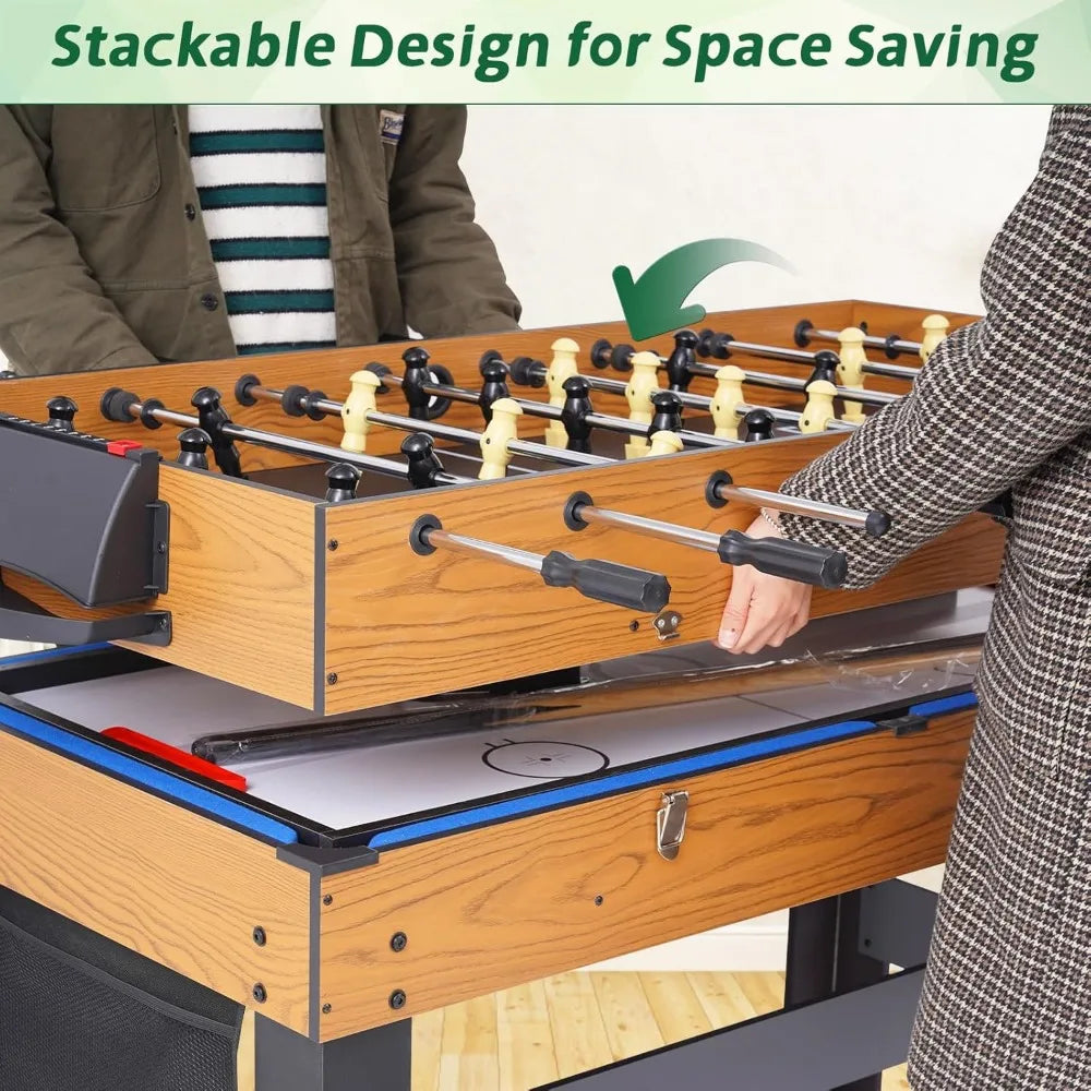 54 Inch 4 in 1 Multi Game Table Combo Games Table for Home Game Room