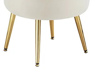 Armless Velvet Vanity Chair Modern Stool for Makeup Room Bedroom