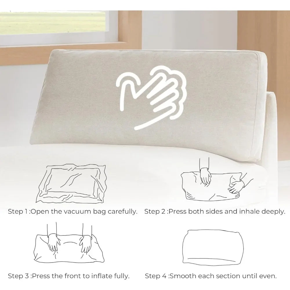 Ljustra Super Large Luxury 3 Seat Sectional Modular Sofa 118 Inch