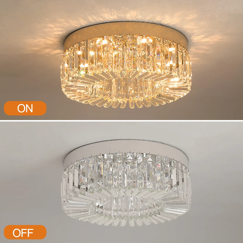 Luxury Crystal Ceiling Lamp Modern Chandelier Nordic Home Decor LED