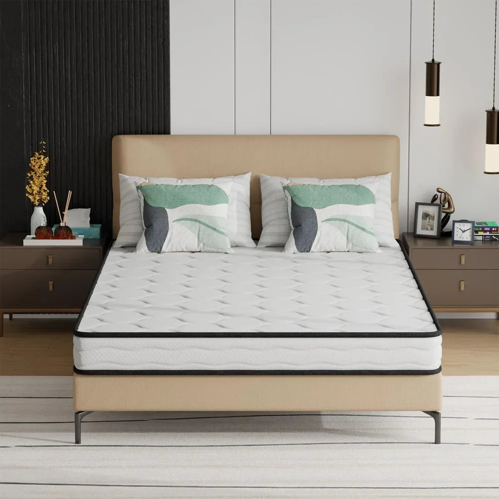 Ljustra 6 Inch Hybrid Mattress Medium Firm Full Size Mattress in Box