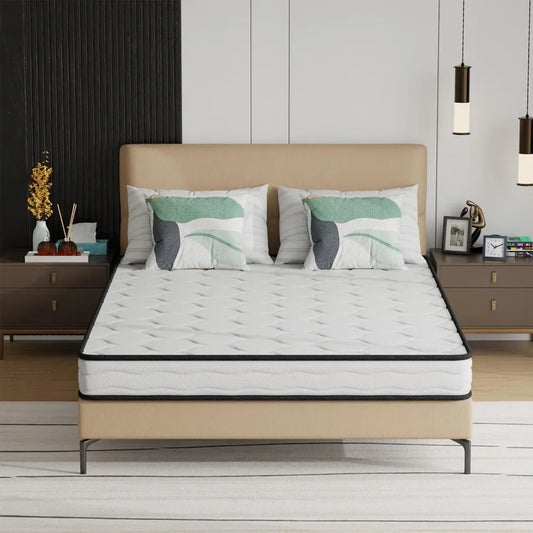 Ljustra 6 Inch Hybrid Mattress Medium Firm Full Size Mattress in Box