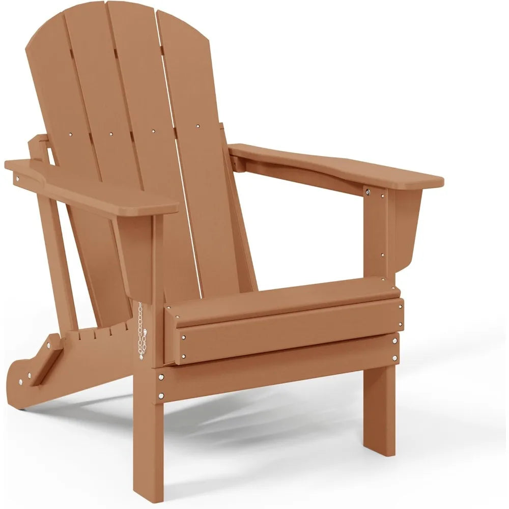 Malibu Outdoor Folding Adirondack Chair Set Durable Stylish Patio Seating