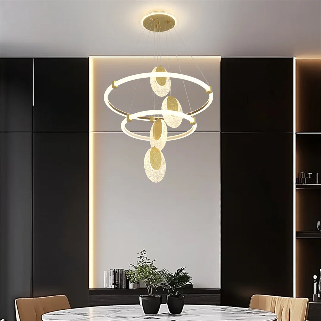 Ljustra Modern LED Ceiling Chandelier Water-Drop Pendant Lamp Fixture