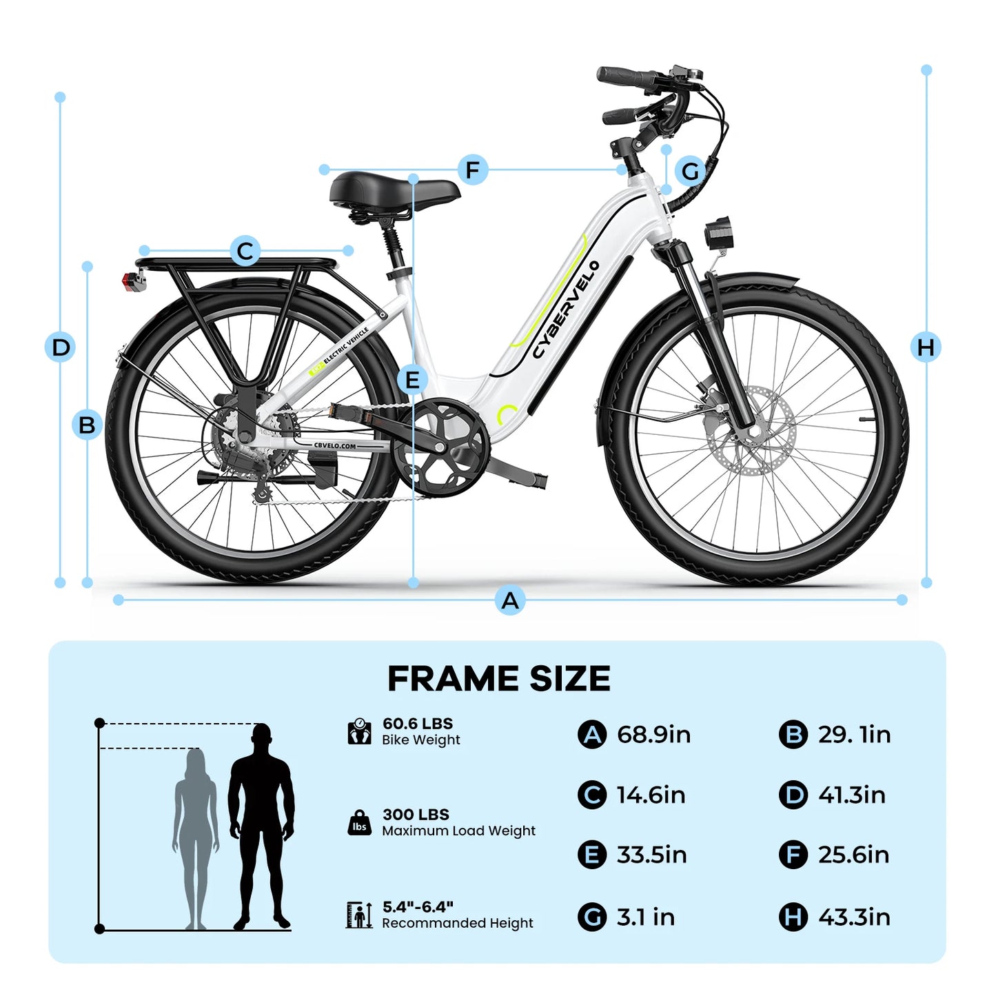Ljustra 26 Inch Electric Bike 1000W Peak 80 Miles Removable Battery