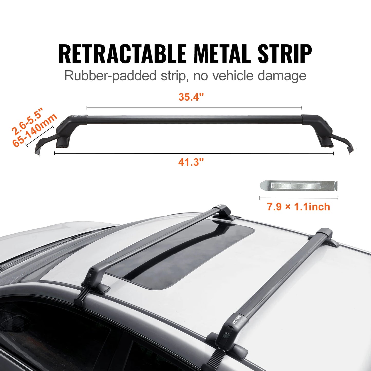 Ljustra 155LBS Roof Rack Crossbar Adjustable Aluminum Carrier