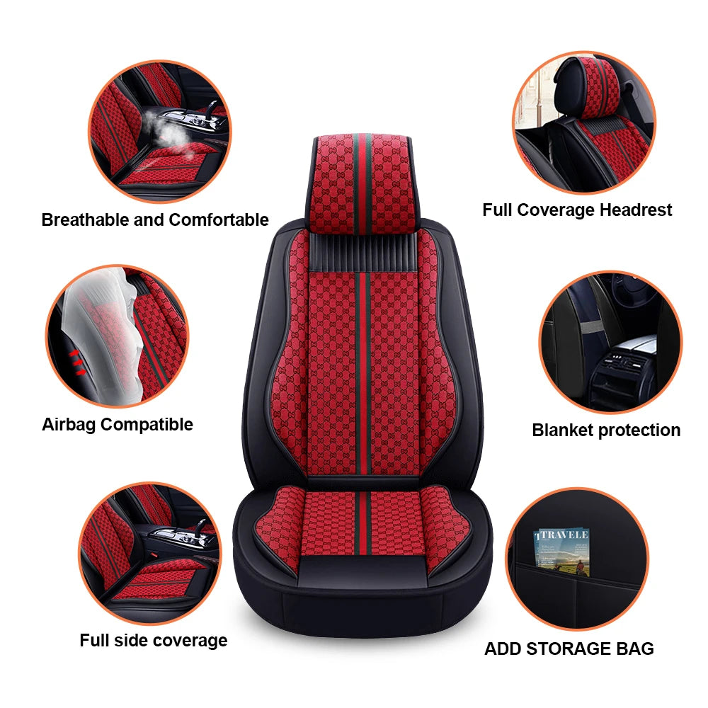 PU Leather Car Seat Covers Universal Protection for Sedan SUV Truck