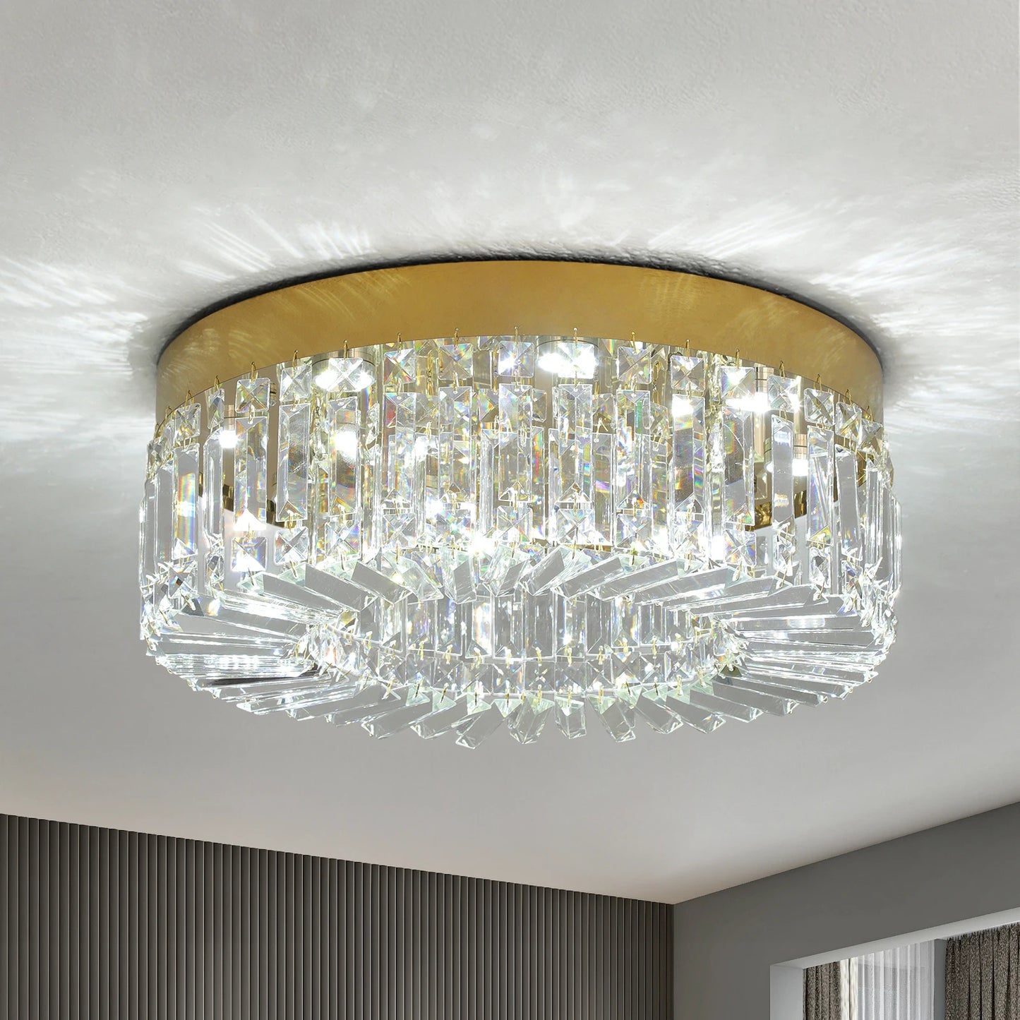 Luxury Crystal Ceiling Lamp Modern Chandelier Nordic Home Decor LED