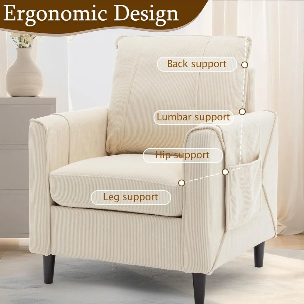 Accent Chair Mid-Century Modern Upholstered Armchair Living Room Chair