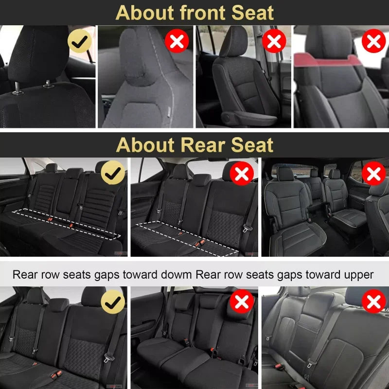 5-Seats Car Seat Cover Full Set Universal PU Leather Waterproof Protectors