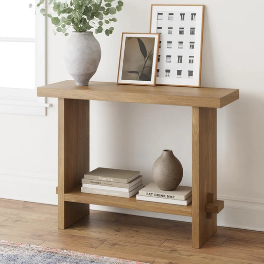 Virgo Wood Accent Storage Console Table for Entryway Living Room