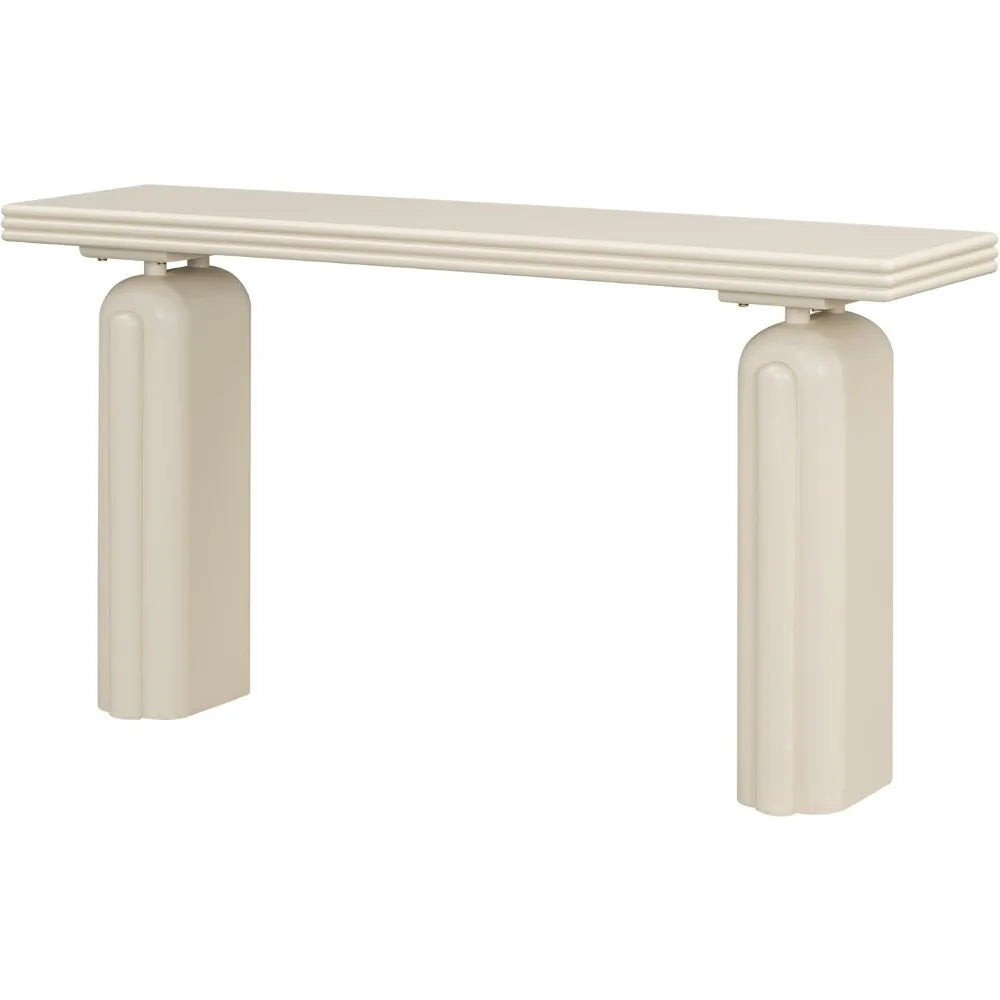 60 Inch Elegant Console Table Acacia Veneer Entryway Side Table