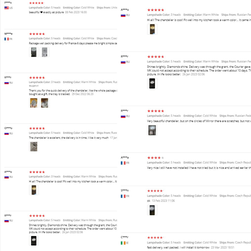 Modern K9 Crystal Chandelier Ceiling Light Fixture LED Pendant Lamp