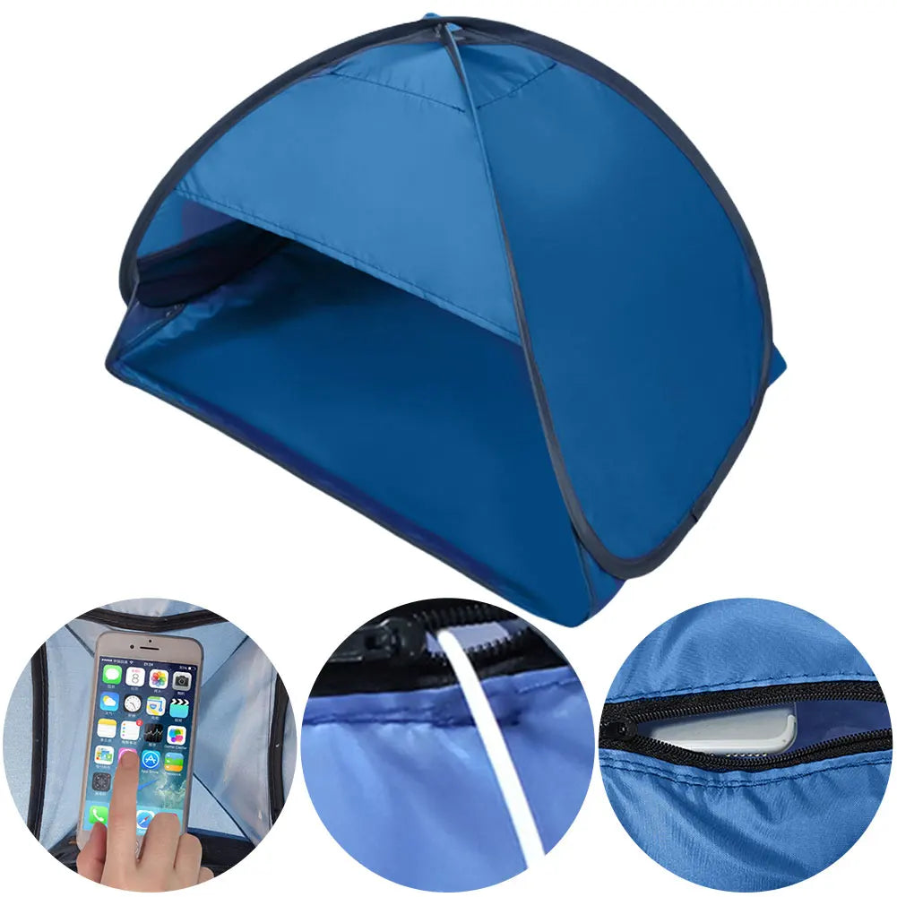 Beach Headrest Sunshade Tent Portable Automatic Camping Shelter for Kids Adults