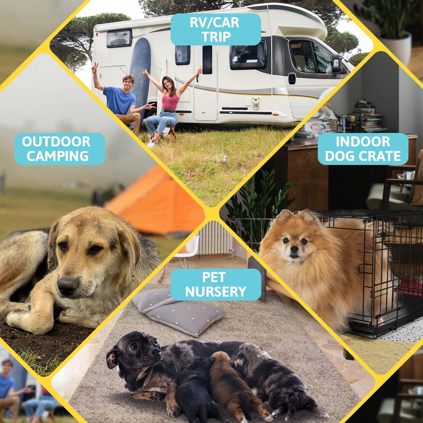 Portable Indoor Dog Tent Playpen for Small Pets Automatic Pop Up Kennel